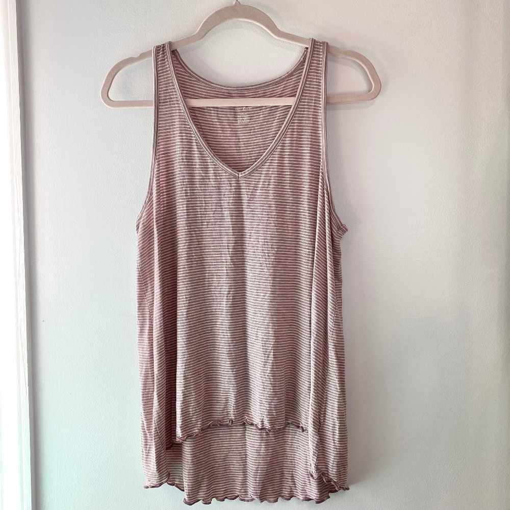 NWOT American Eagle Pink Striped Soft and Sexy Tank - Picture 1 of 12